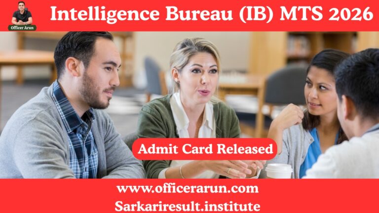 Intelligence Bureau IB MTS 2026