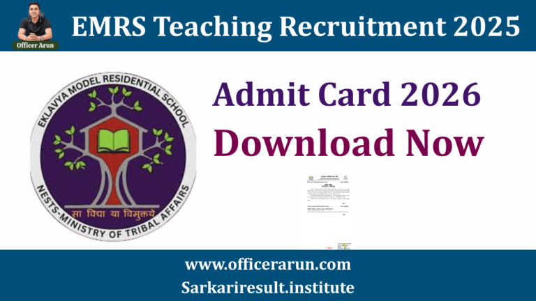 EMRS NESTS Tier-II Admit Card 2026