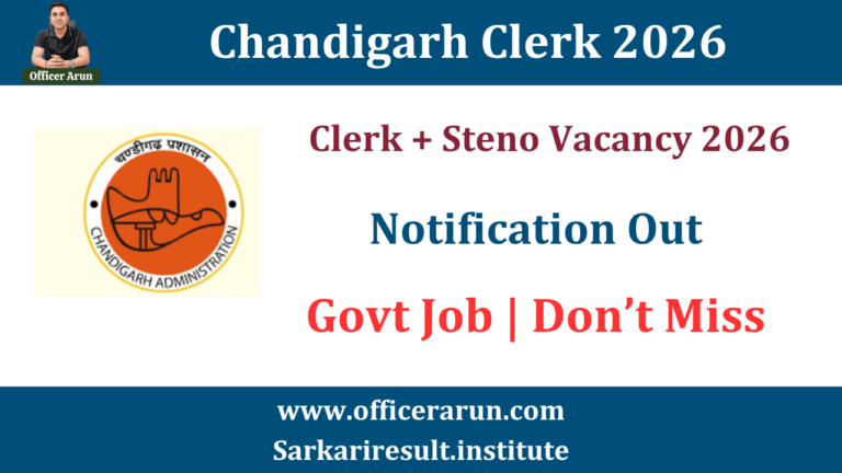 Chandigarh Clerk Recruitment 2026 Apply Online for 257 Posts