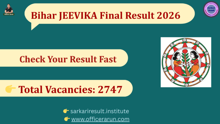 Bihar Jeevika Final Result 2026 Out Check BRLPS Result Online All Posts