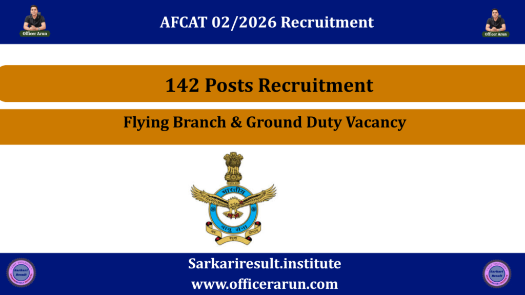 AFCAT 02/2026 Recruitment 2026 Out