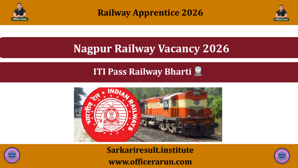 Railway SECR Nagpur Apprentice Recruitment 2026 Apply Online for 1079 ITI Posts